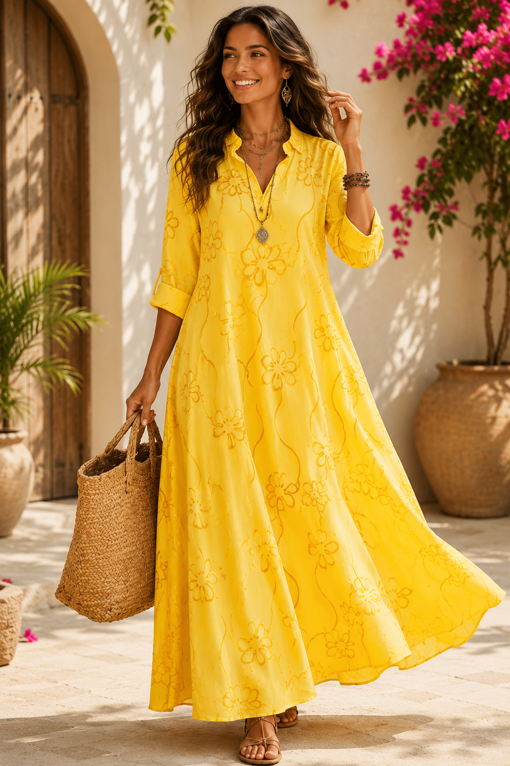 Santorini Bloom™ Floral Maxi Dress