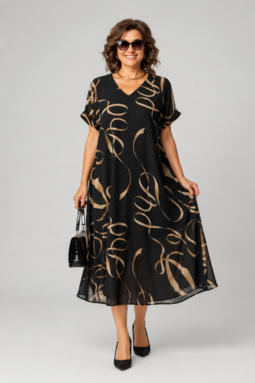 Neerius™ | Vintage Printed Elegant Midi Dress