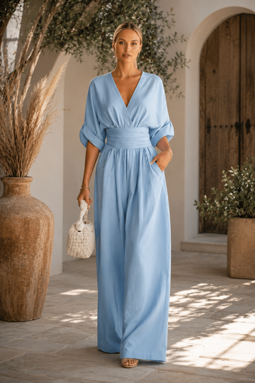 Luna™ Elegant V-Neck Jumpsuit